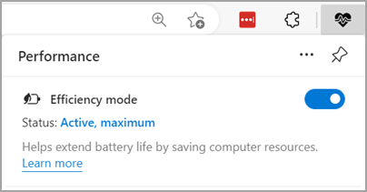 Slik fastslår du tilstanden til strømbesparelser i Microsoft Edge.