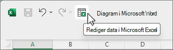 Redigere data i Microsoft Excel-knappen