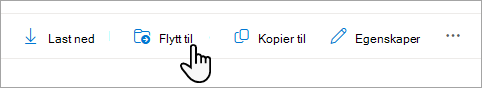 Velg flytt til-alternativet på oppgavelinjen.