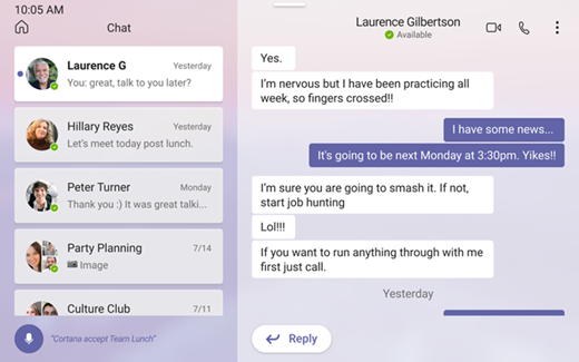 Chat-skjermen