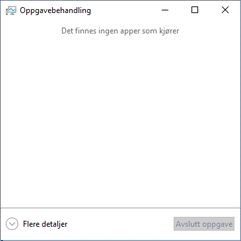 Åpne oppgavebehandling i Windows 10