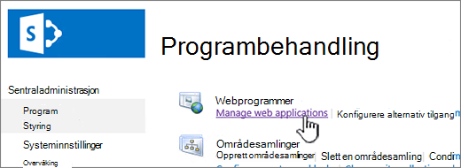 Åpne innstillingene for webprogrammet