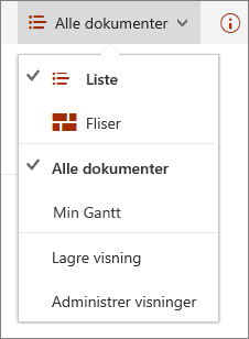 Visninger-menyen i Microsoft Edge