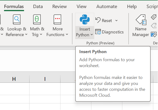 Komme i gang med Python i Excel - Støtte for Microsoft