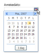 Popup-kalender