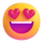 Emoji med hjerteøyne i Teams