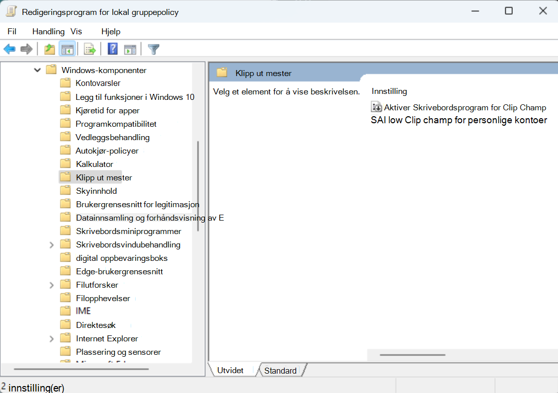 Microsoft 365-administratorer kan administrere tilgang til Clipchamp Windows-appen via Intune