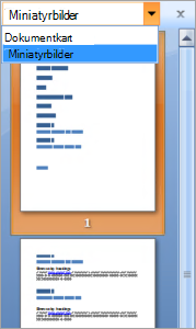 Thumbnails in the Document Map