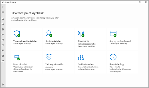 Appen Windows Sikkerhet i Windows 11