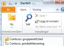 Et SharePoint-arbeidsområde markert med et ikon for synkroniseringsfeil