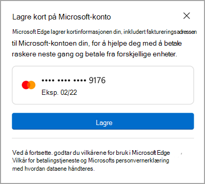 Lagre til Microsoft-kontoen