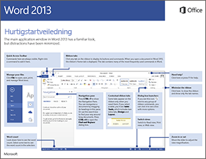 Hurtigstartveiledning for Word 2013