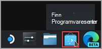 Finne Discover Software Center-ikonet på oppgavelinjen i Steam-skrivebordet.