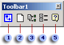 UML-verktøylinjen som vises når du tilpasser Visual C++ eller Visual Basic