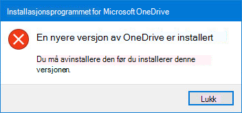 OneDrive-popup-feil