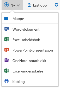 Office 365 – Opprette en ny mappe eller et dokument