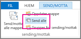 Send alle-knappen i Outlook 2013