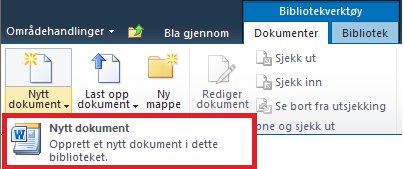Legge til et nytt dokument i et dokumentbibliotek
