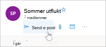 Et skjermbilde av Send e-post-knappen
