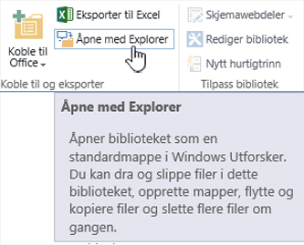 SharePoint 2016 åpne med Explorer i IE11