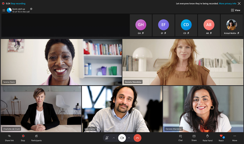 Skype-gespreksfase tijdens opname