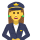 Emoticon van vrouwelijke piloot