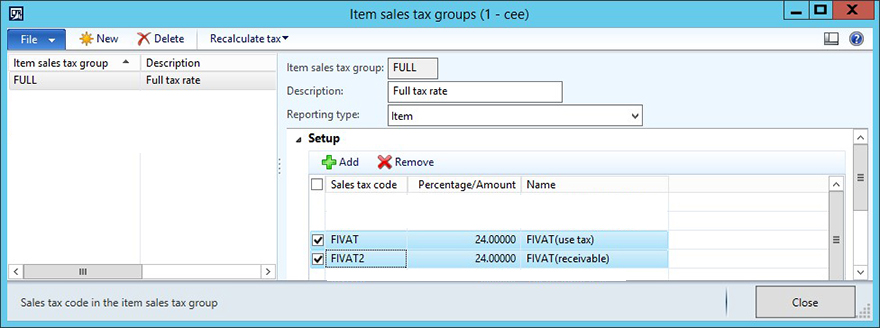 KB4072642 - Item Sales tax-groep Finse indeling