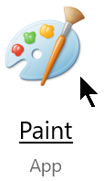 De Paint app in Windows. 