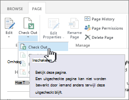 Wiki-uitcheckpagina