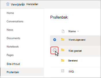 Schermopname van een cursor die klikt om een specifiek bestand te selecteren.