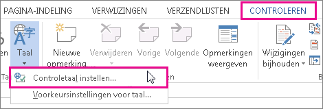 Taalfuncties Aanpassen In Word Of Hoger Word