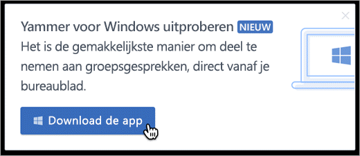 In-product messaging voor Windows