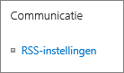 Instellingen lijstcommunicatie (RSS)