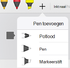 De pengalerie in Office voor iPad en iPhone bevat een potloodpatroon