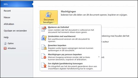 Digitale handtekening outlook