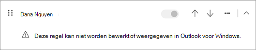 Sommige typen regels aan de clientzijde die zijn gemigreerd vanuit de klassieke Versie van Outlook, kunnen niet worden bewerkt of weergegeven in nieuwe Outlook.