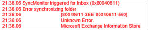 Fout met Outlook-synchronisatieprobleem