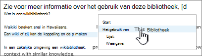 Een koppeling invoegen in een Wiki