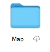 statuspictogram OneDrive voor Mac bestand op aanvraag
