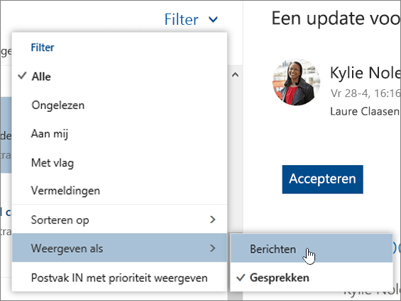 De Weergave Van E-mail In De Webversie Van Outlook Wijzigen - Microsoft ...