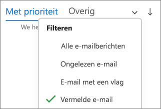 Filteren op vermelde e-mail in Outlook voor Windows