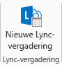 Schermafbeelding van pictogram Nieuwe Lync-vergadering op het lint