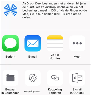 Schermafbeelding van de knop Foto opslaan in de OneDrive-app op iOS