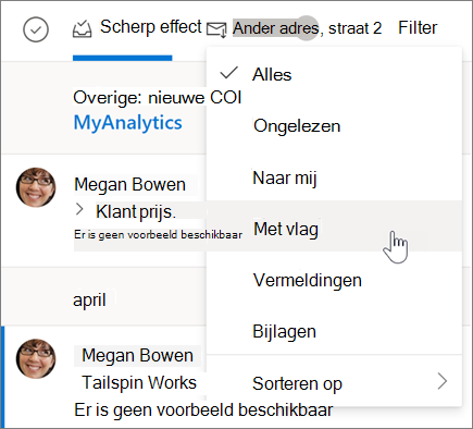 Een e-mailbericht markeren in de webversie van Outlook