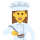 Emoticon van vrouwelijke chef-kok
