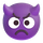 Teams boos gezicht met hoorns emoji
