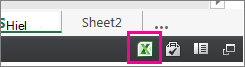 Excel-pictogram in webversie van Excel