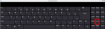 Windows 10-schermtoetsenbord met Scroll Lock