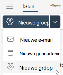 Selecteer op het lint nieuwe groep > nieuwe groep