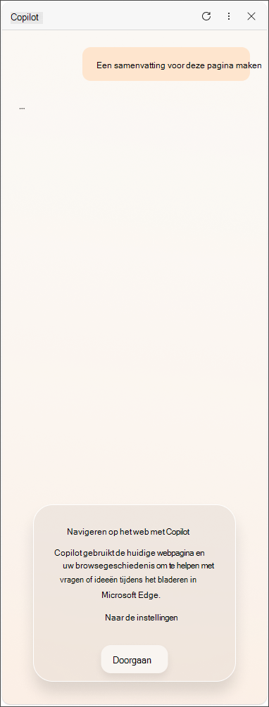 Bericht over gegevenstoestemming van Copilot in Microsoft Edge